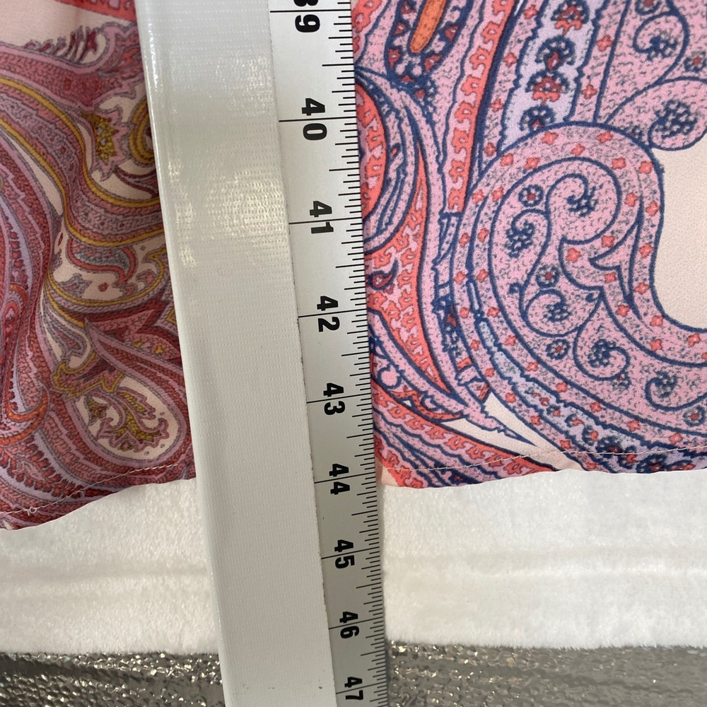 Lulus Janey Blush Paisley Midi Dress Spaghetti Straps Size S Wedding Guest NEW - Picture 8 of 10